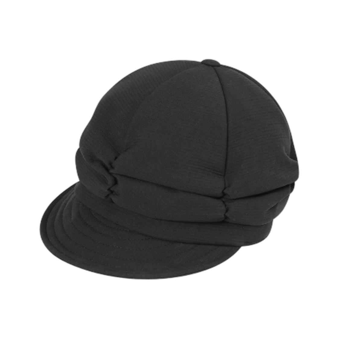 (W) 미세키서울 플리츠 셔링 캡 블랙((W) Miseki Seoul Pleats Shirring Cap Black) - 2