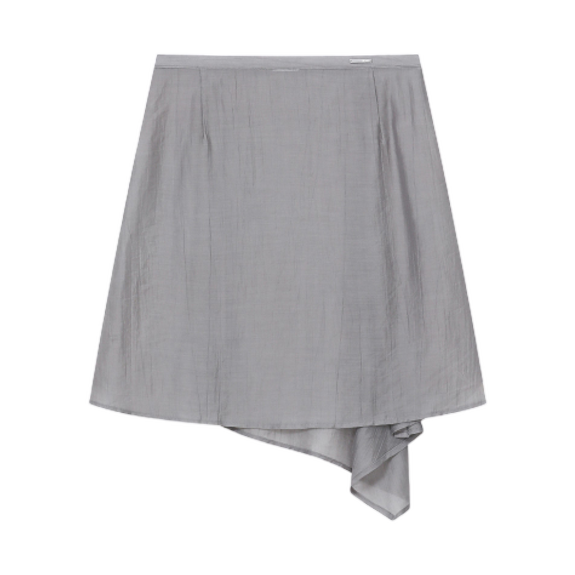 (W) 미세키서울 버튼 레이어드 랩 스커트 그레이((W) Miseki Seoul Button Layered Wrap Skirt Grey) - 2