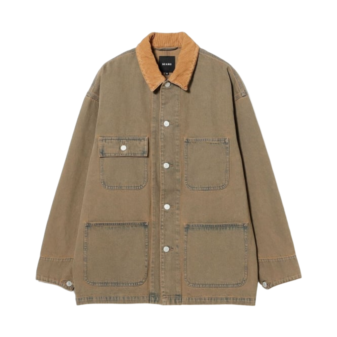 빔즈 페이드 루즈 커버올 페이드 베이지(Beams Fade Loose Coverall Fade Beige)