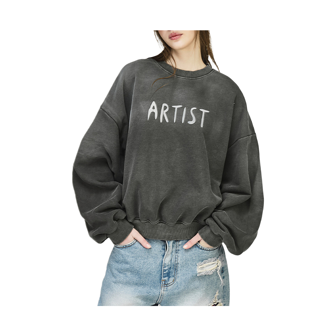 더그레이티스트 아티스트 스웻셔츠 그레이(The Greatest Artist Sweatshirt Gray) - 2