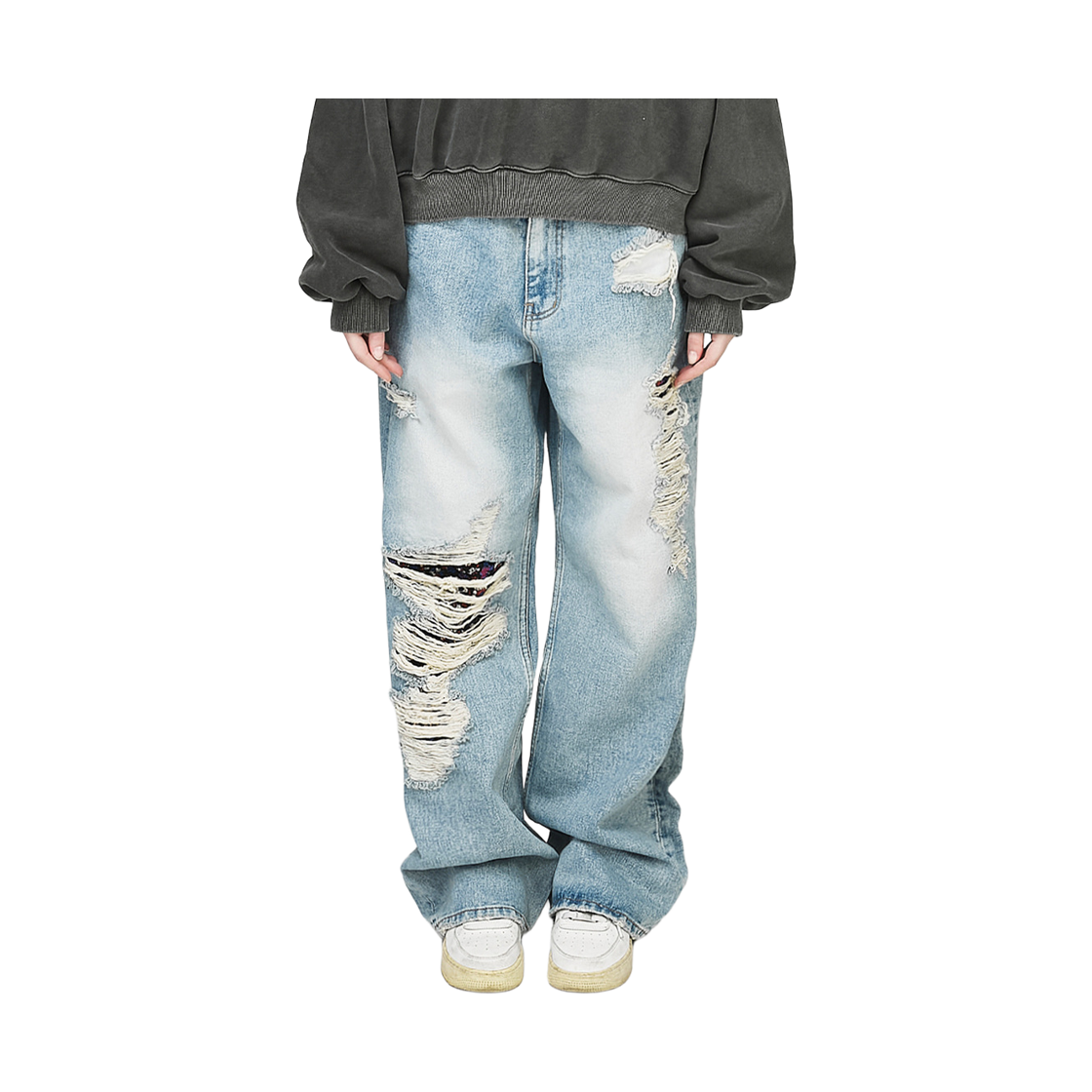 더그레이티스트 블루 로즈 데미지데님 팬츠(The Greatest Blue Rose Demage Denim Pants) - 2