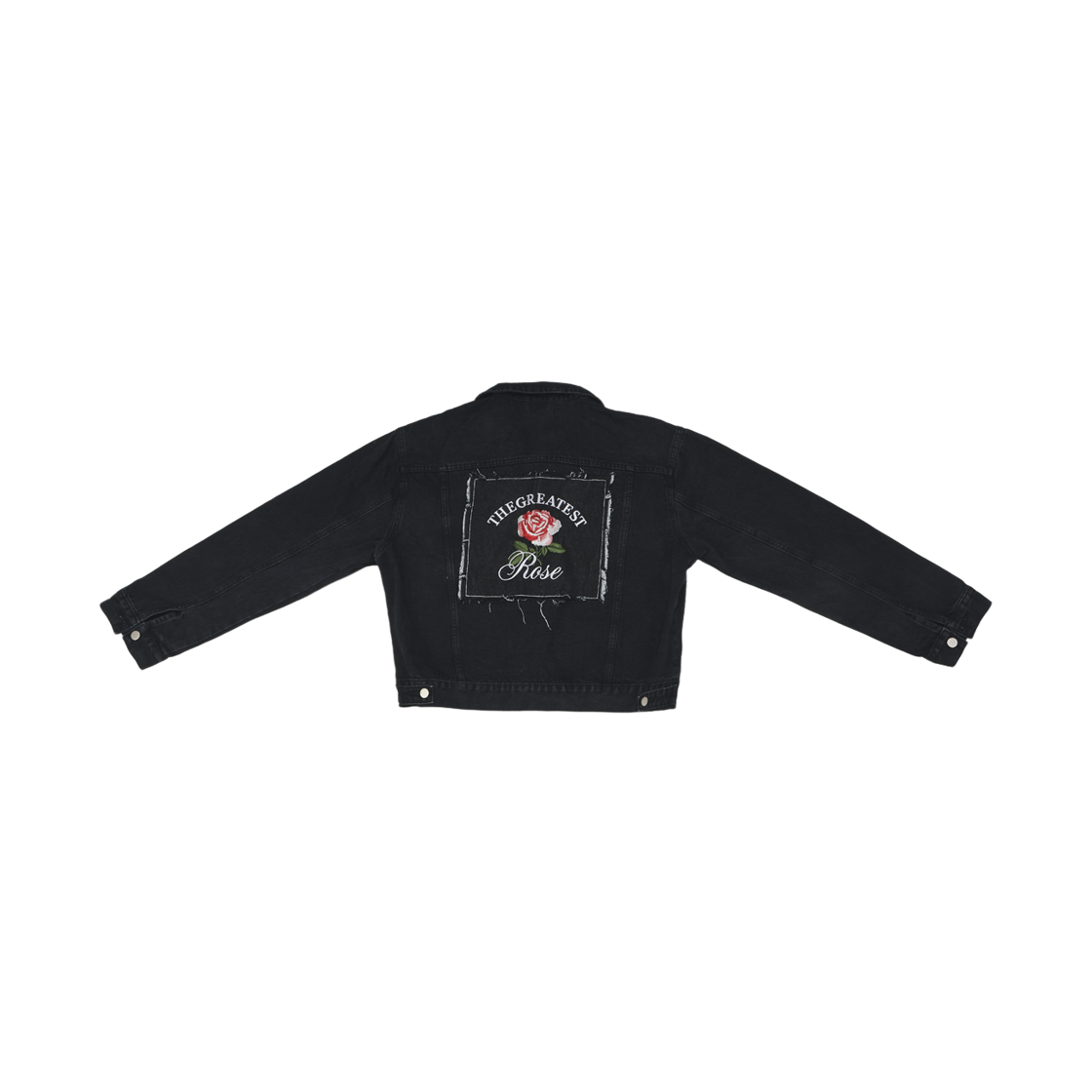 더그레이티스트 지티 로즈 데님 자켓 블랙(The Greatest GT Rose Denim Jacket Black)