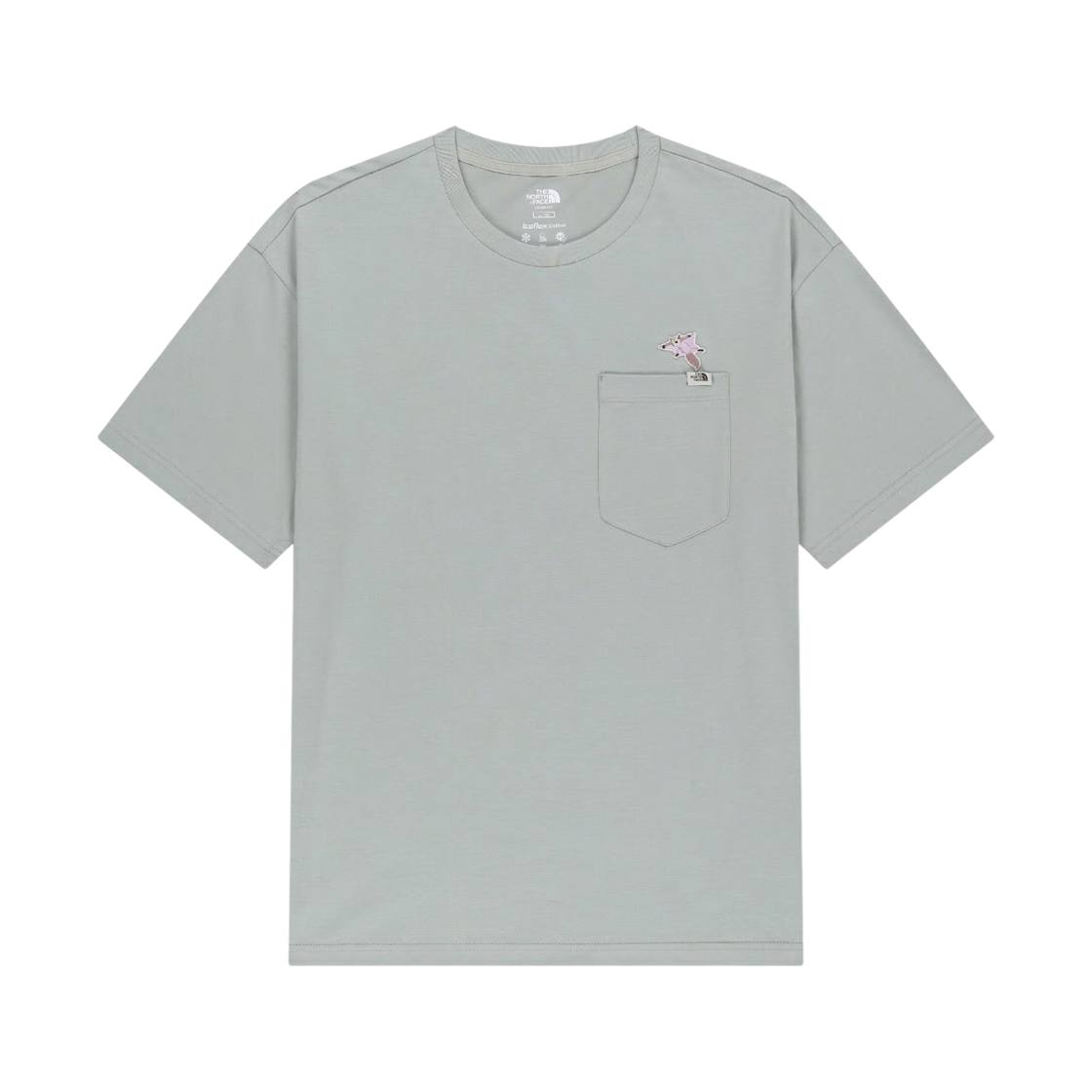 NT7US26L The North Face White Label Fable Pocket S/S R/T-Shirt Ice Gray - 26SS