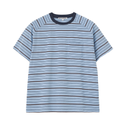 Millo Archive Ritz Stripe Pocket T-Shirt Sky Blue