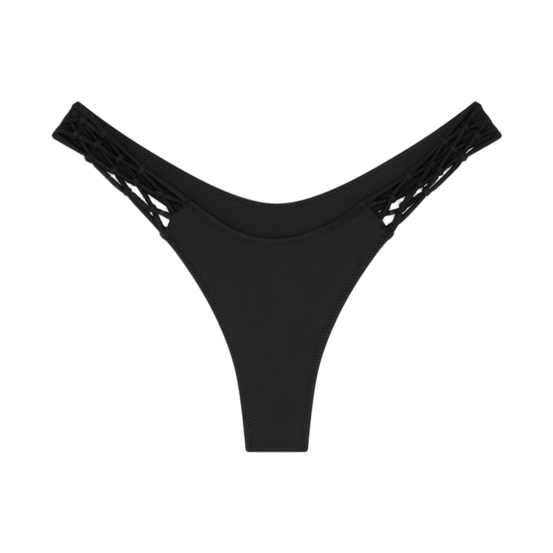 (W) 프랭키스 비키니 x 제니 앙코르 마이크로 비키니 바텀 블랙((W) Frankies Bikinis x Jennie Encore Micro Bikini Bottom Black) - 1