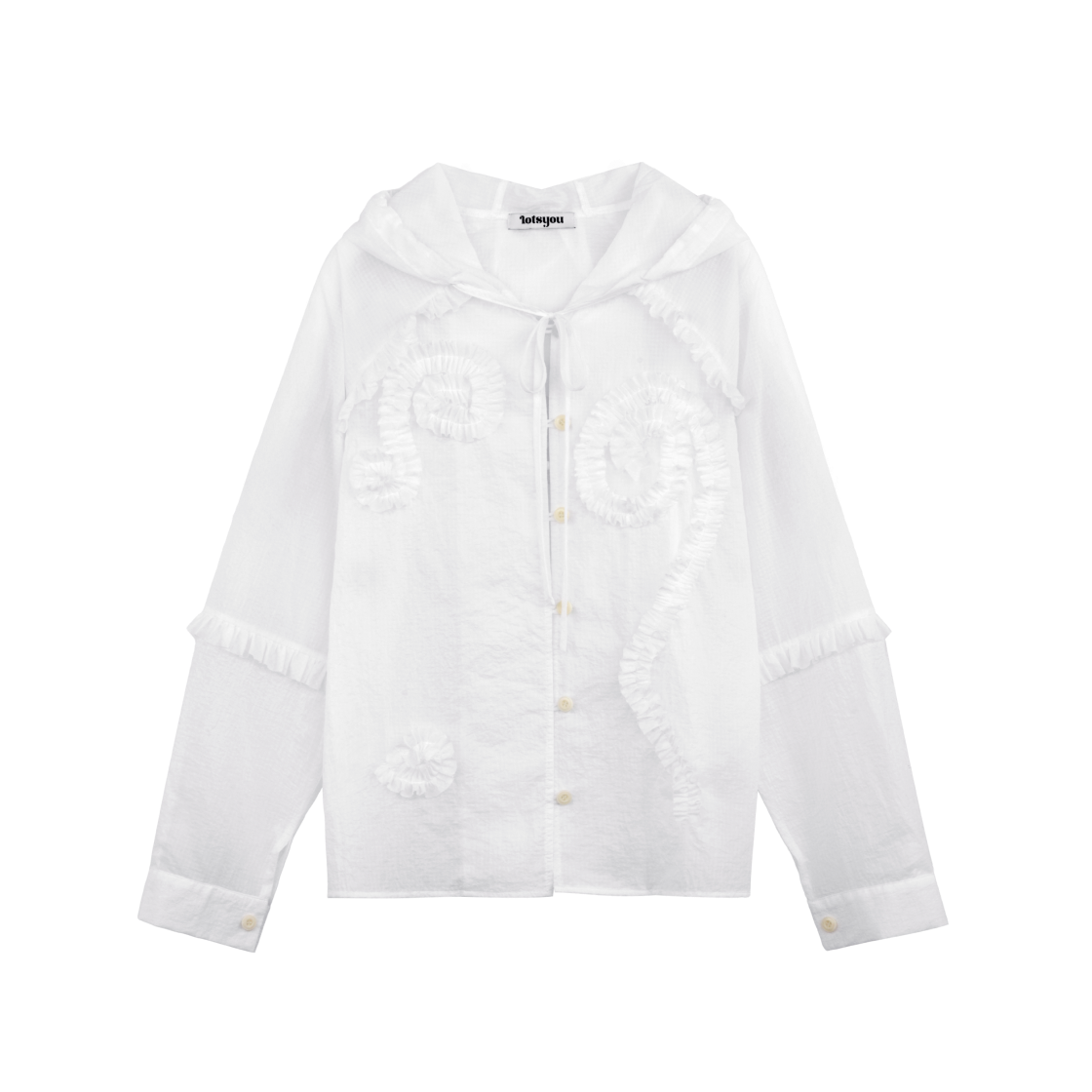 LOTS1HZW008WHT LOTS YOU Whisper Hood Shirt White