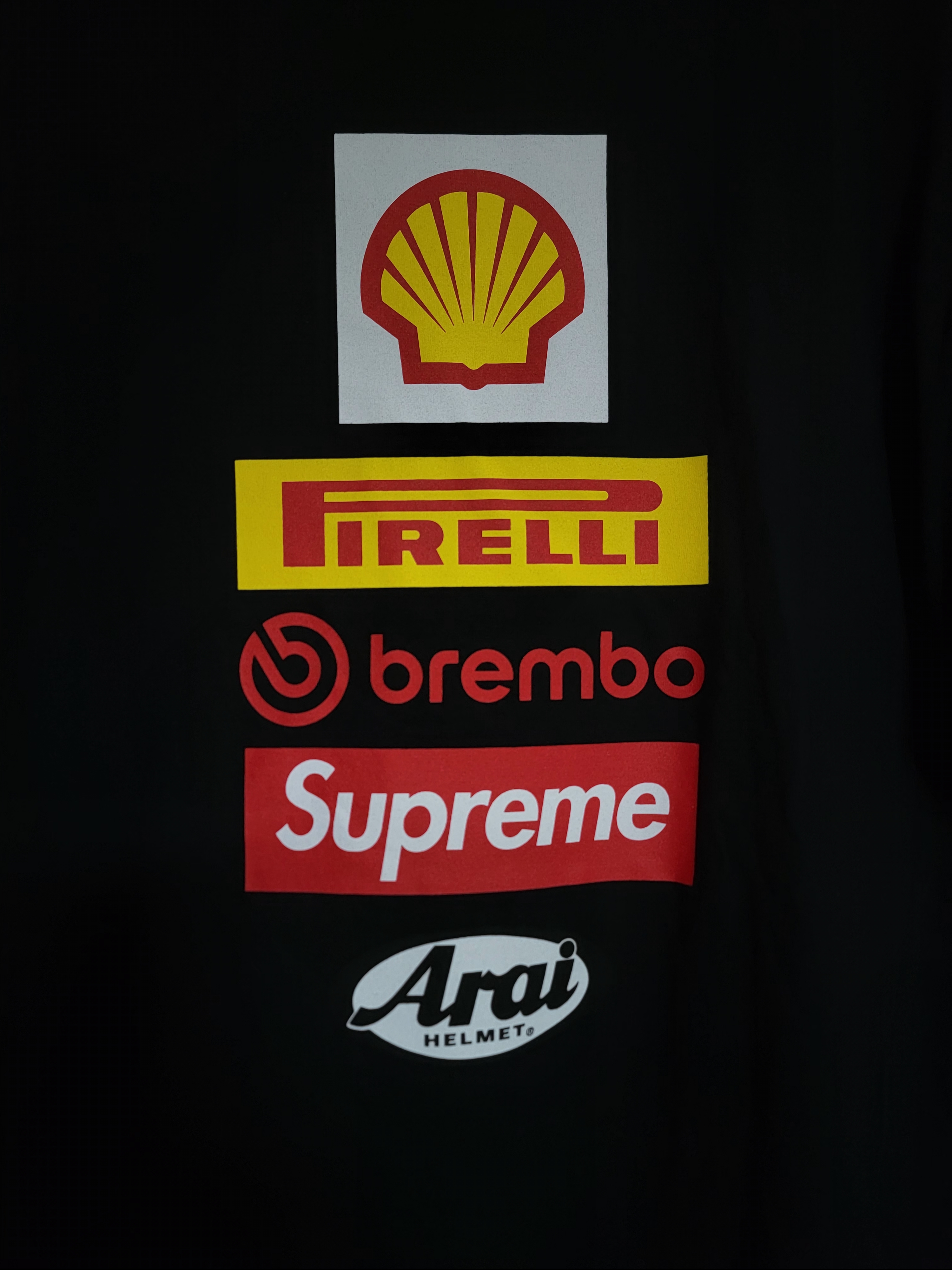 Supreme x Ducati Logos T-Shirt Black - 24SS 착용 스타일