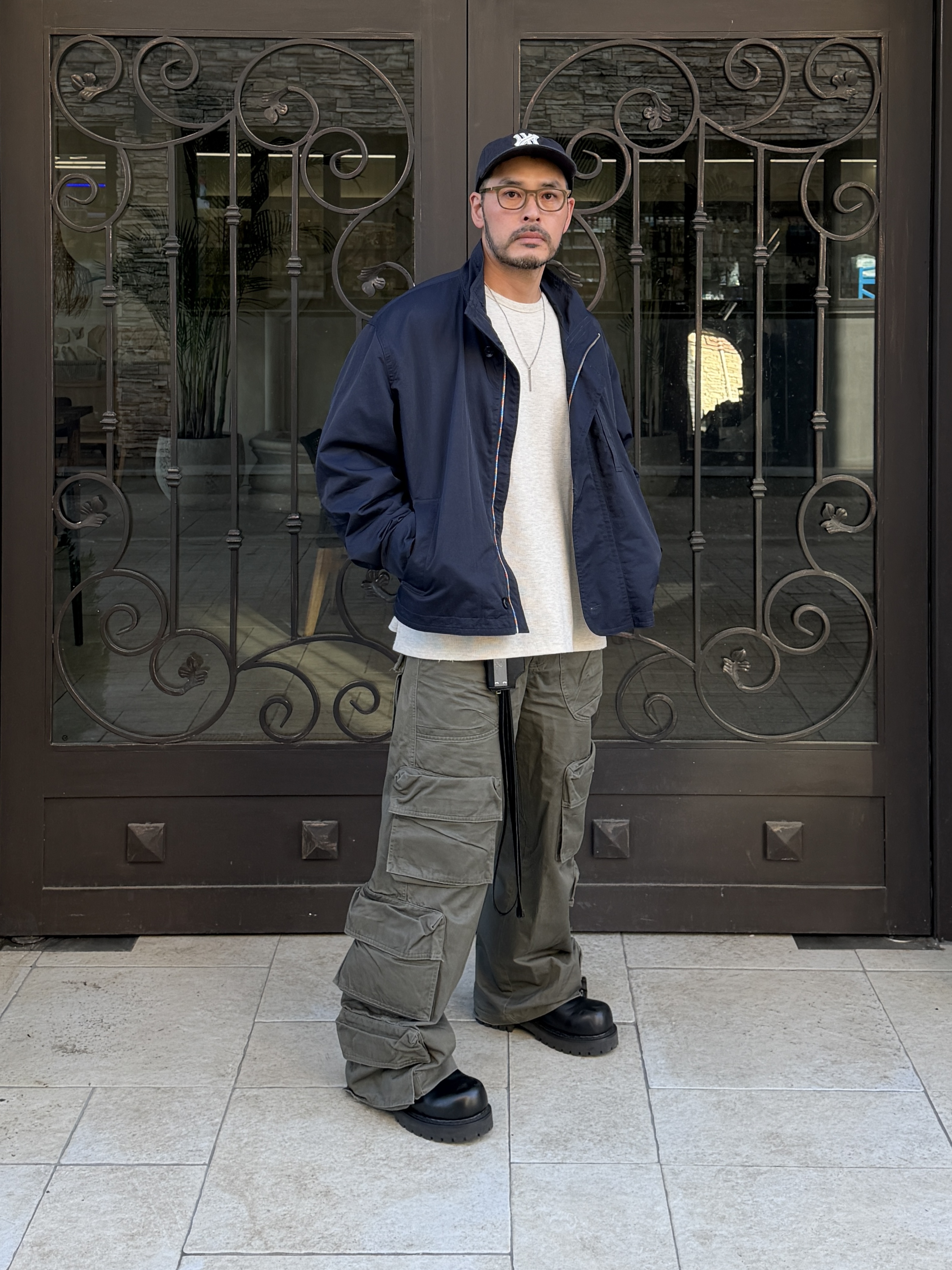 [더블적립]Farfromwhat Far Patch Logo Cap Brown 착용 스타일 - 6