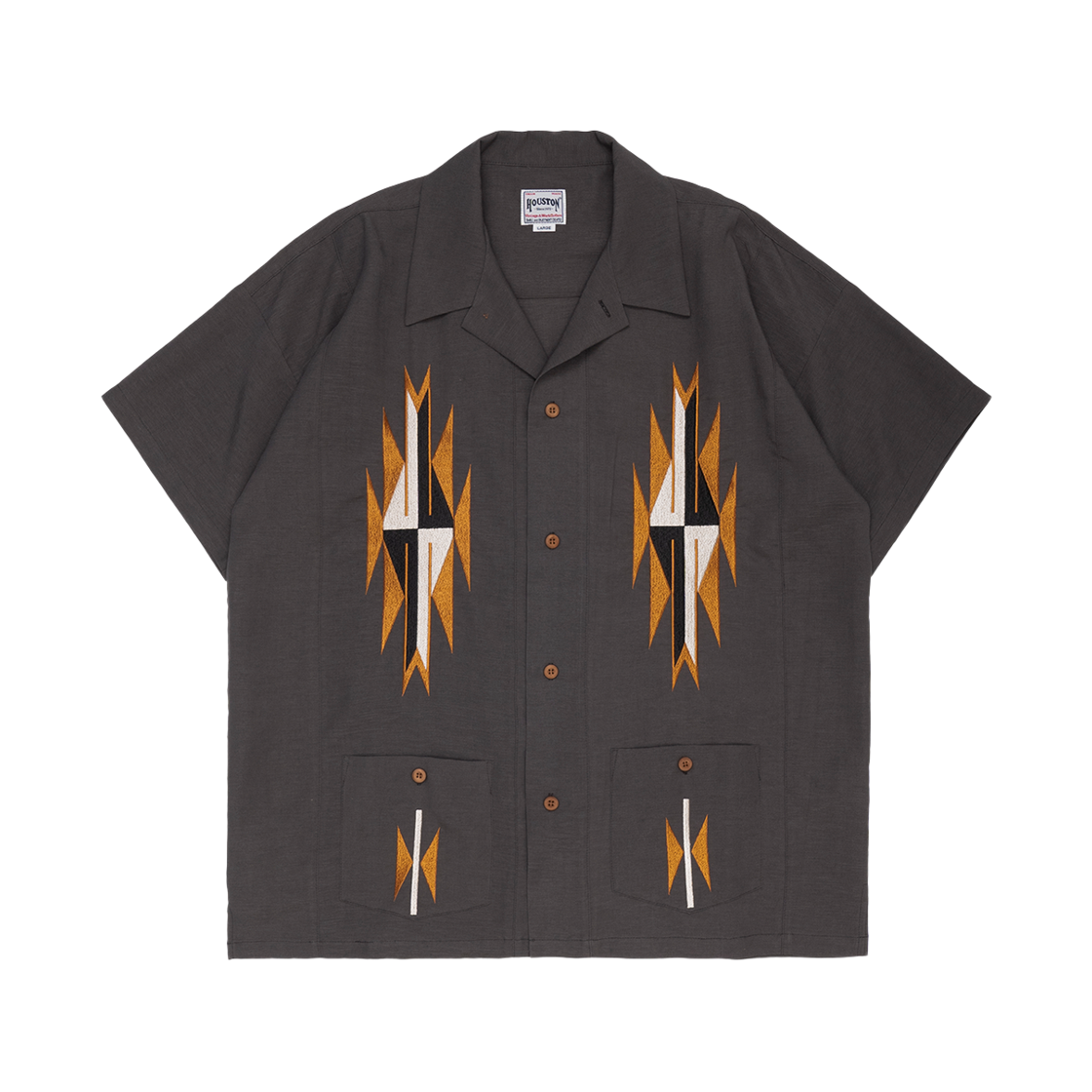 휴스턴 재팬 린넨 치마요 셔츠 차콜 41331(Houston Japan Linen Chimayo Shirt Charcoal 41331)