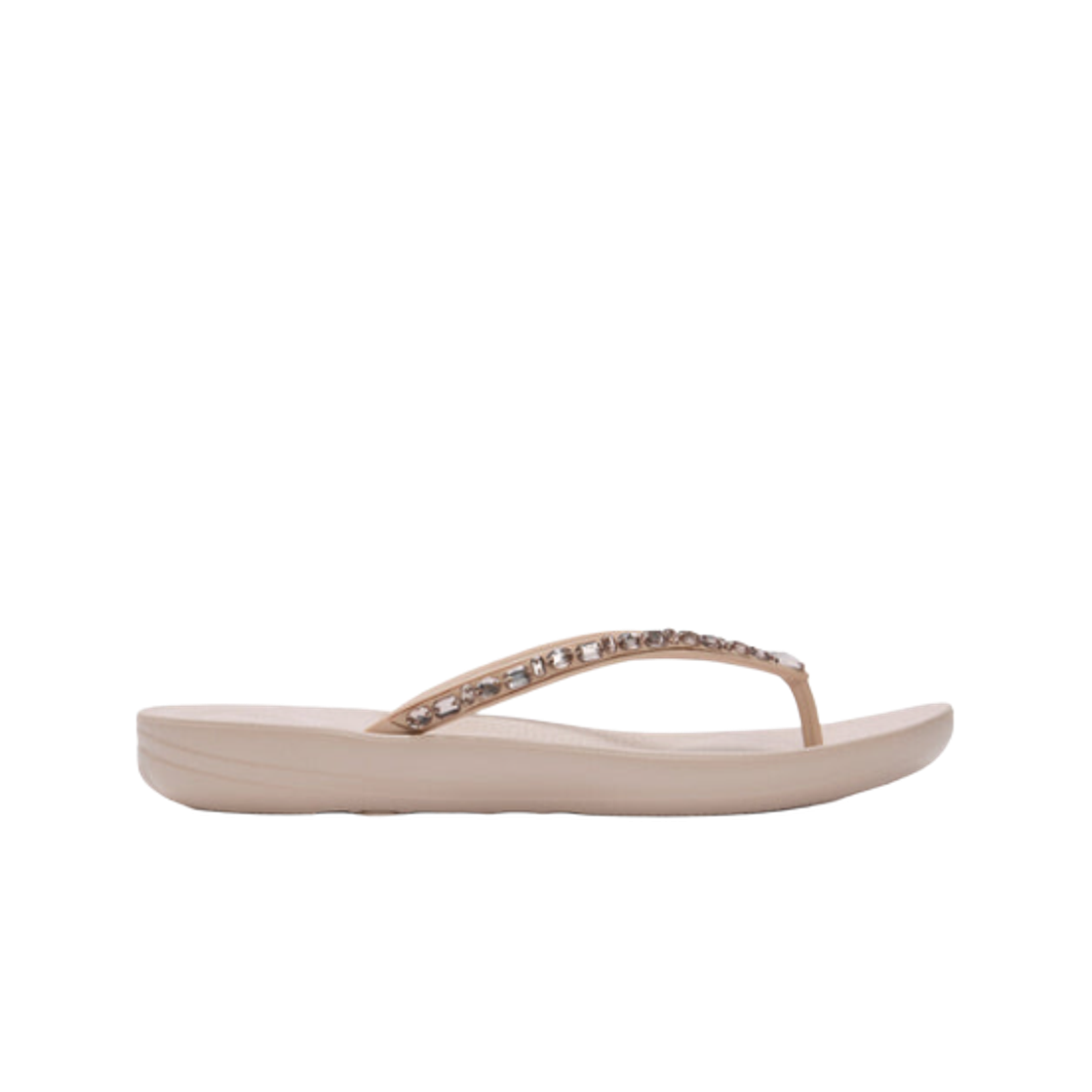 (W) 핏플랍 아이쿠션 멀티 크리스탈 얼고노믹 플립플랍 올 누드 로즈((W) FITFLOP Iqushion Multi Crystal Ergonomic Flip Flops All Nude Rose) - 1