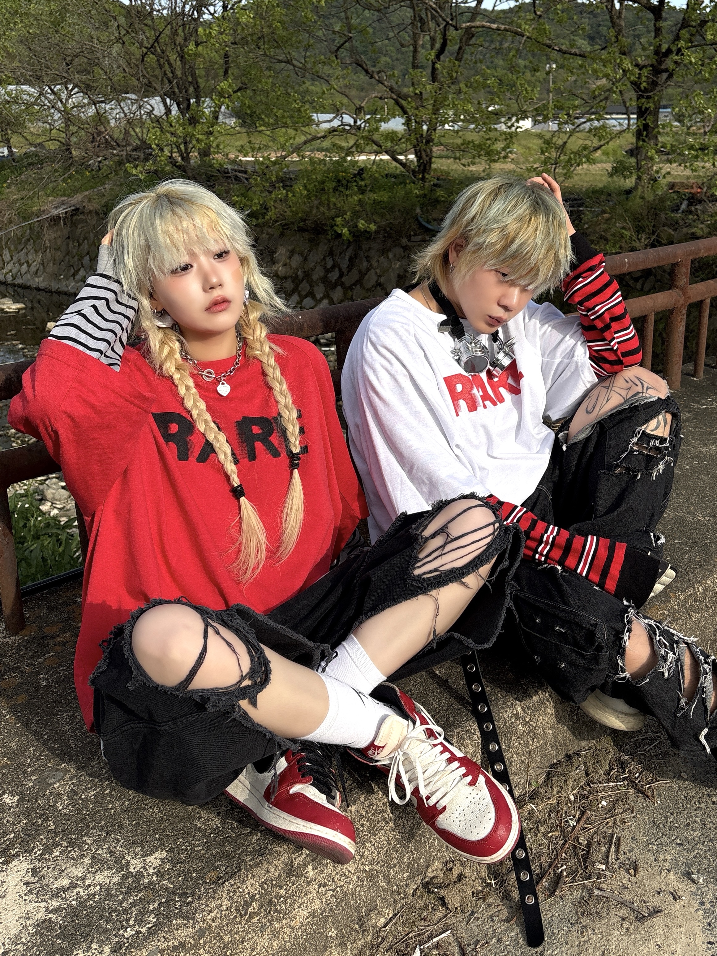 Jordan 1 Retro High OG Chicago 2022, Converse x Drkshdw Turbowpn Pelican 착용 스타일 - 1
