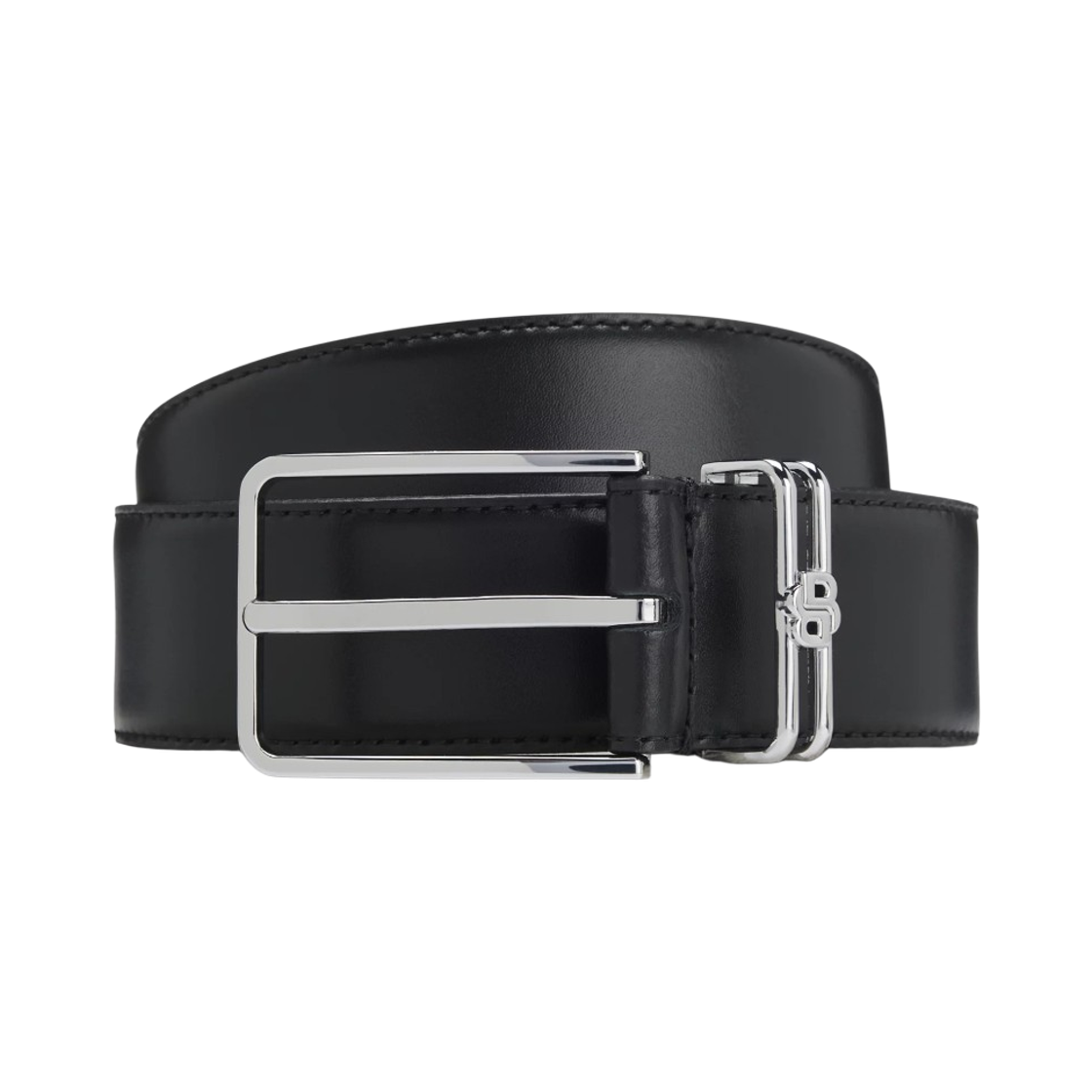 휴고 보스 더블 B 모노그램 이탈리안 레더 벨트 블랙(Hugo Boss Italian Leather Belt with Double B Monogram Black) - 1