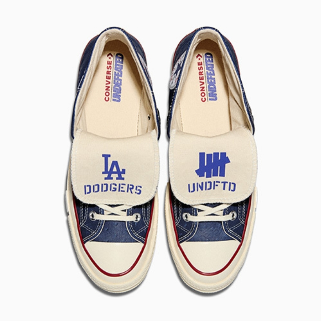 Converse x Undefeated x LA Dodgers Chuck Taylor All Star Hi Blue Cream 착용 스타일 - 7