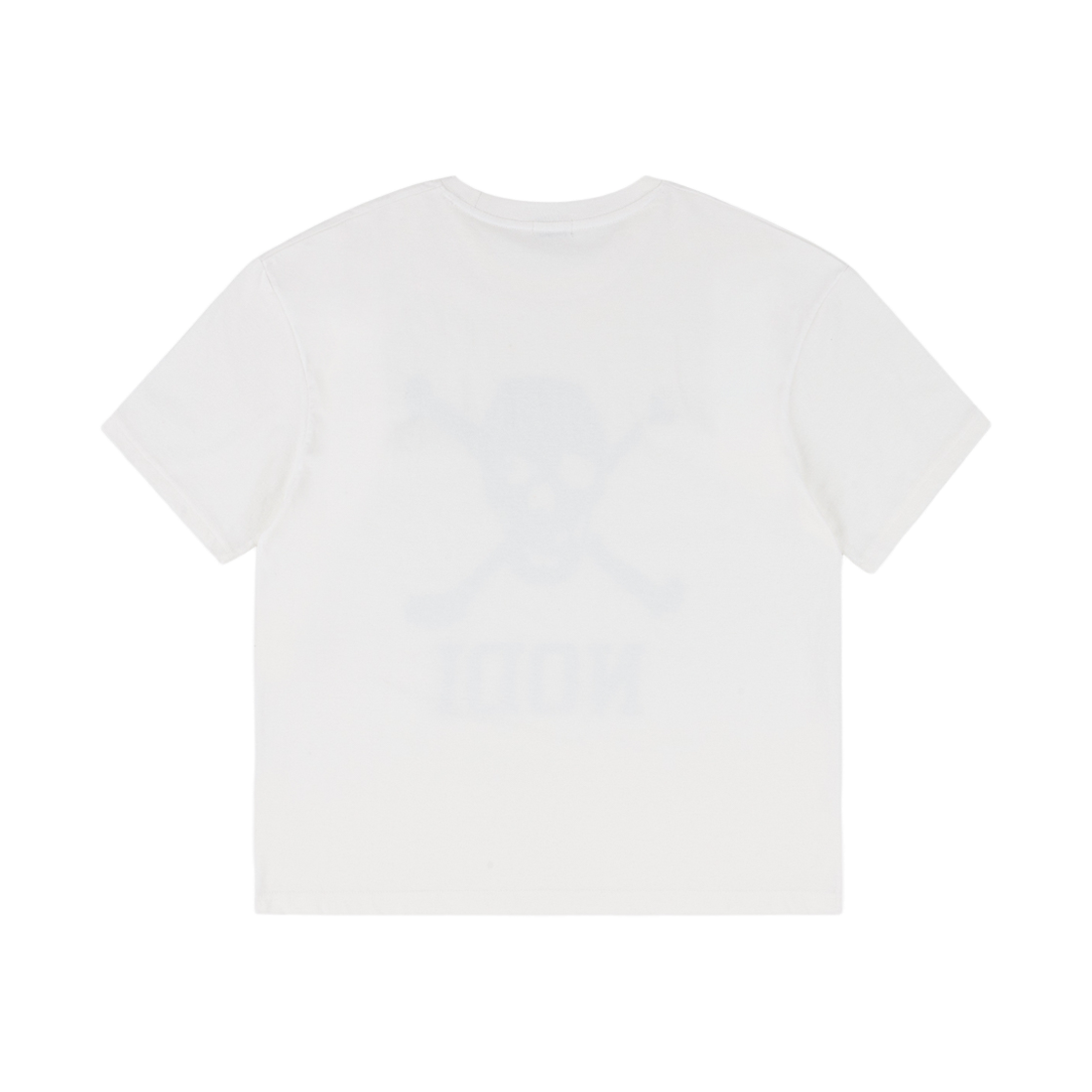 노디 트러블 스컬 디파트먼트 크롭 티 아이보리(NODI Trouble Skull Dept Crop Tee Ivory) - 2