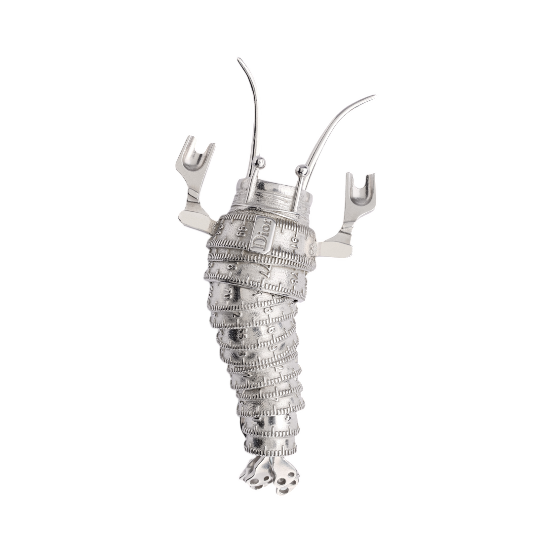V2079HOMST-D990 Dior Couture Charm Crawfish Brooch Silver