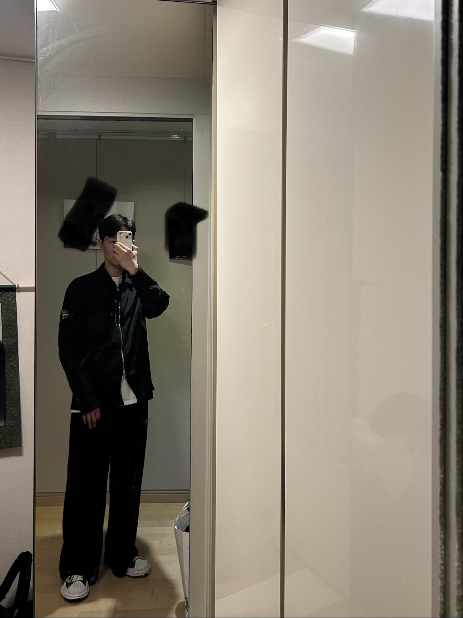Stone Island 1200031 Nylon Metal in Econyl Regenerated Nylon Garment Dyed Overshirt Black - 25FW 착용 스타일