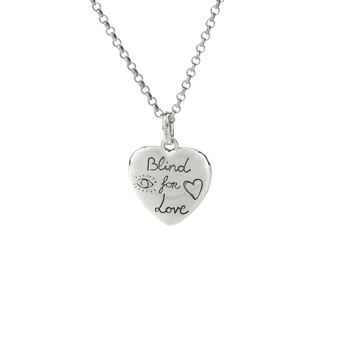 구찌 블라인드 포 러브 네클리스 실버(Gucci Blind for Love Necklace Silver) - 3