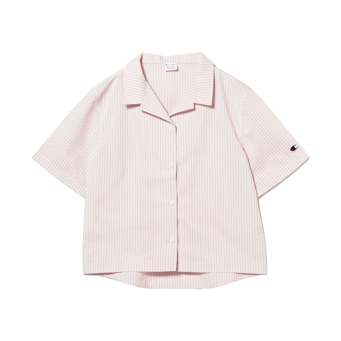 (W) 챔피온 x 레이 빔즈 숏슬리브 셔츠 라이트 핑크((W) Champion x Ray Beams Short Sleeve Shirt Light Pink) - 1