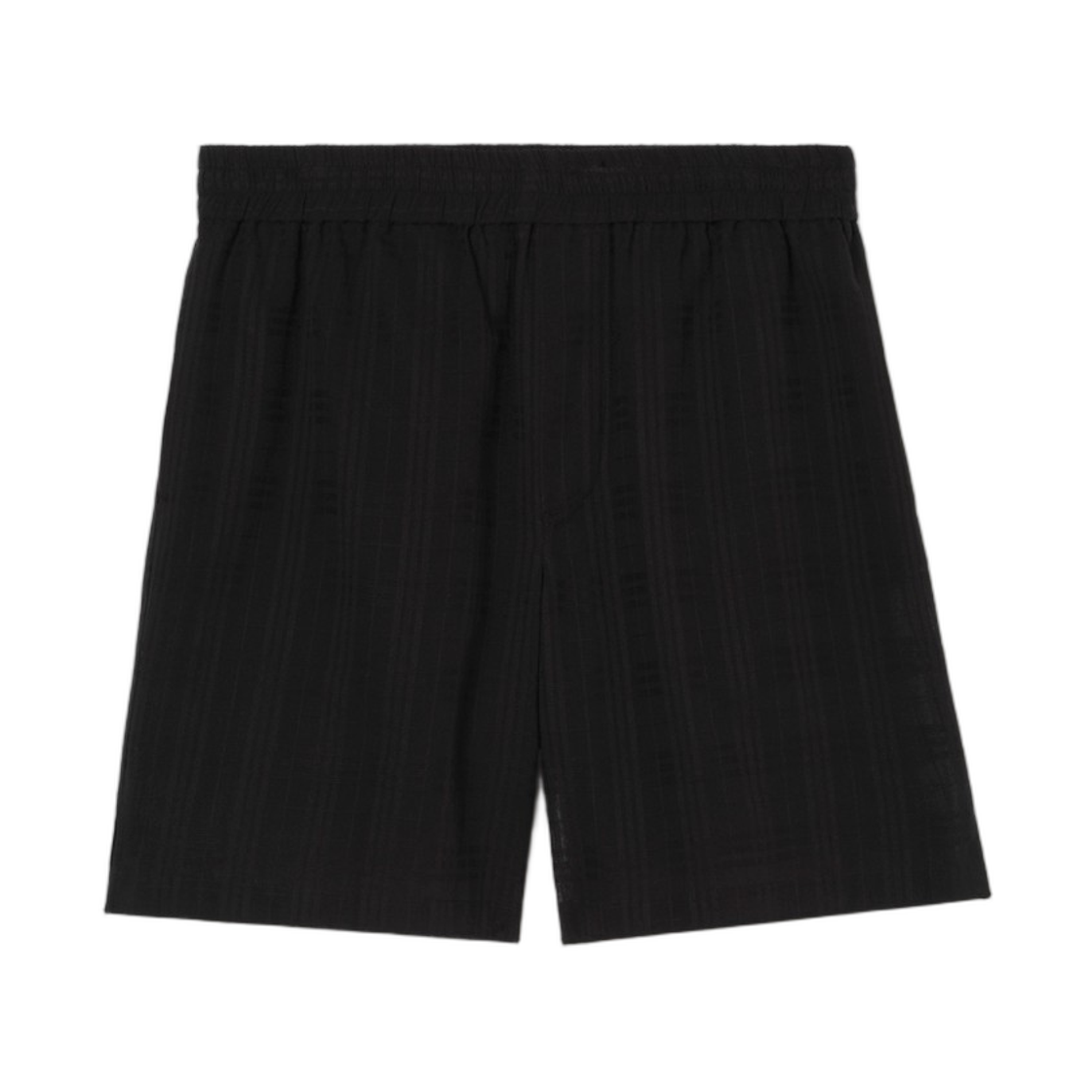 8123716 Burberry Check Cotton Voile Shorts Black