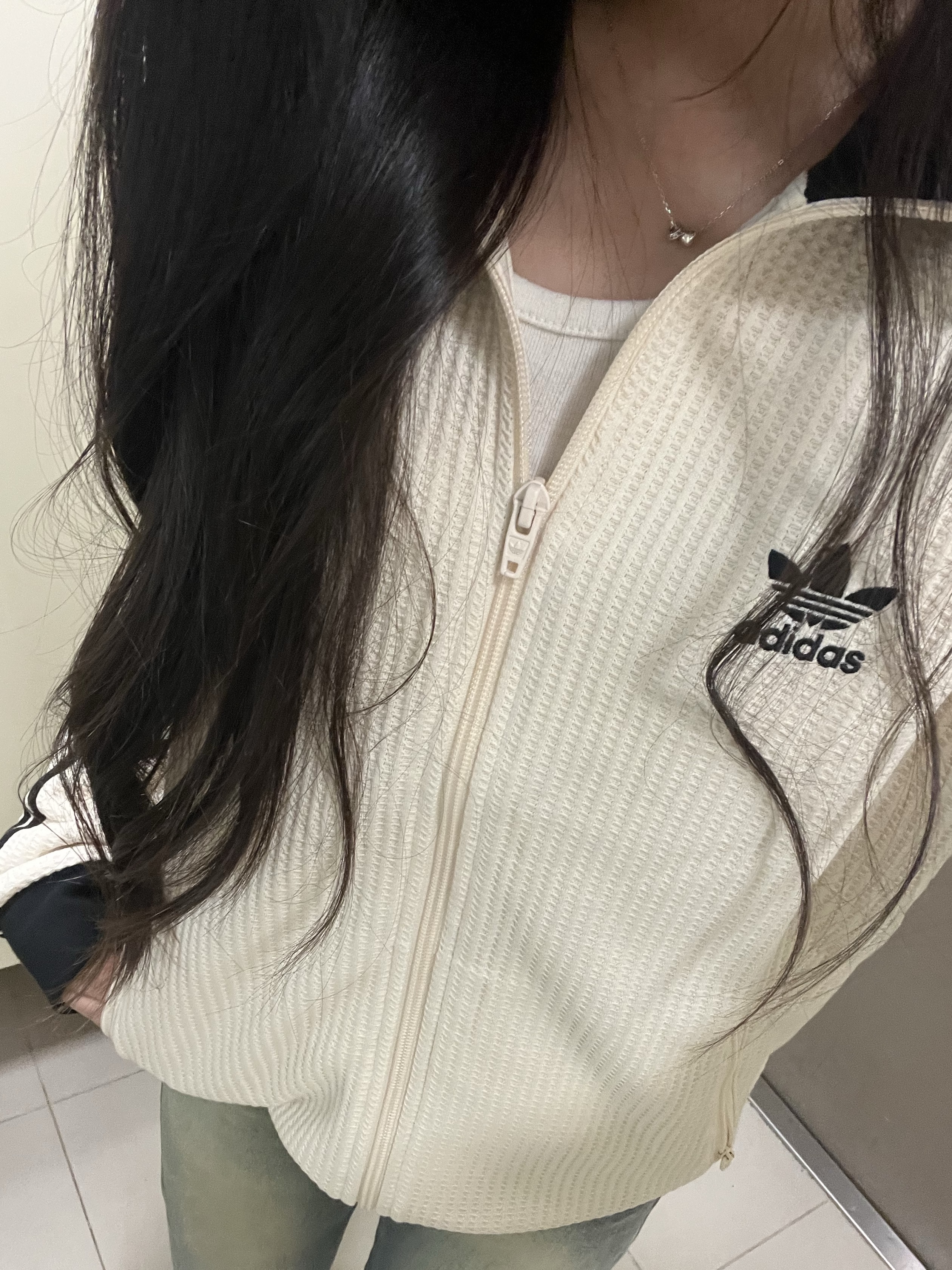 Adidas Waffle Beckenbauer Track Top Wonder White - KR Sizing 착용 스타일