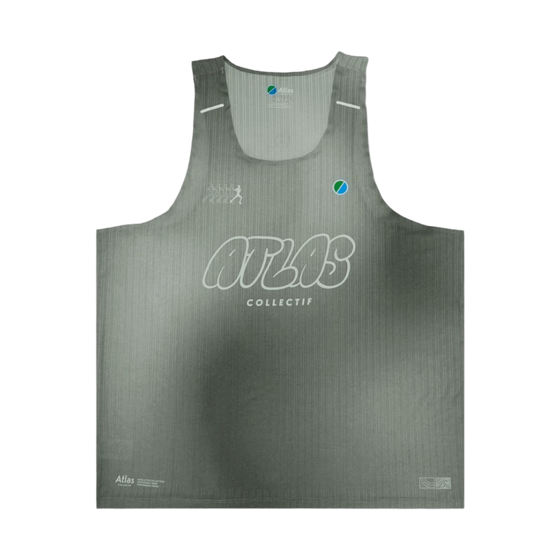 아틀라스 콜렉티프 에리아 울트라 남성 레이스 티셔츠 올리브(Atlas COLLECTIF Aeria Ultra MENS Race Singlet OV)