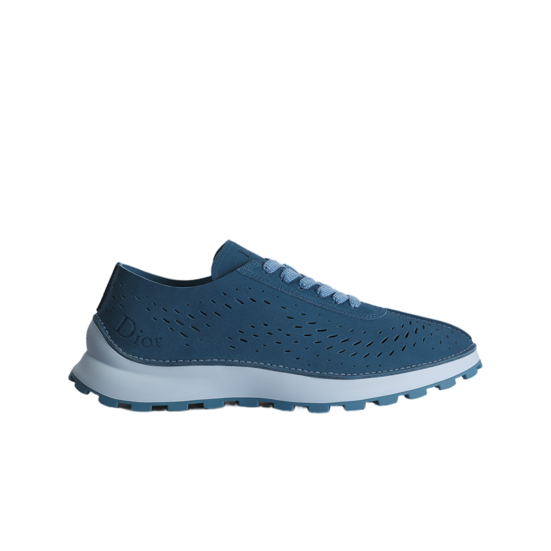 3SN365ADJ-H403 Dior Squash Sneaker Suede Calfskin Blue