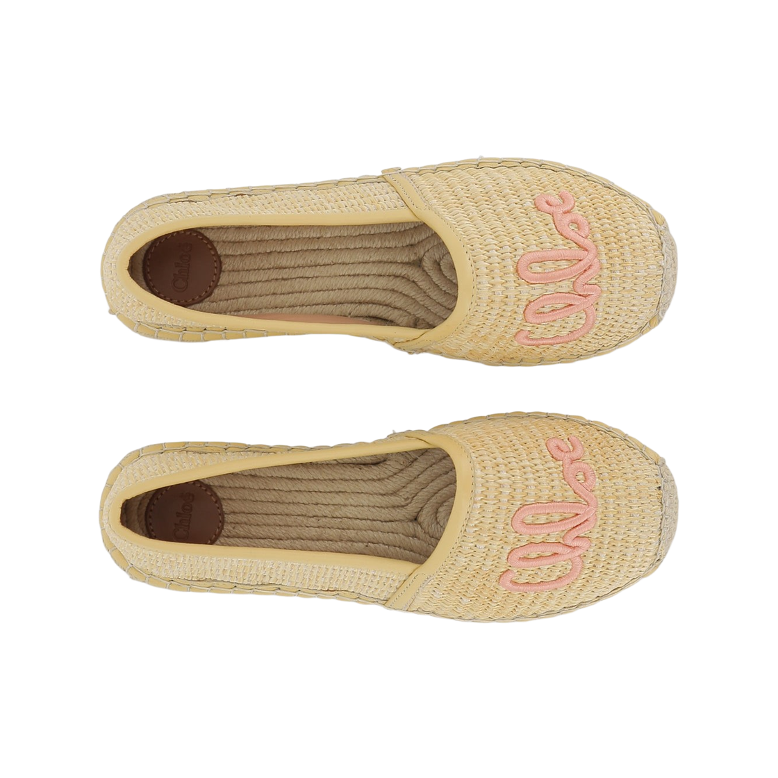 (키즈) 끌로에 로고 자수 에스파드리유 베이지((Kids) Chloe Logo Embroidered Espadrilles Beige) - 2