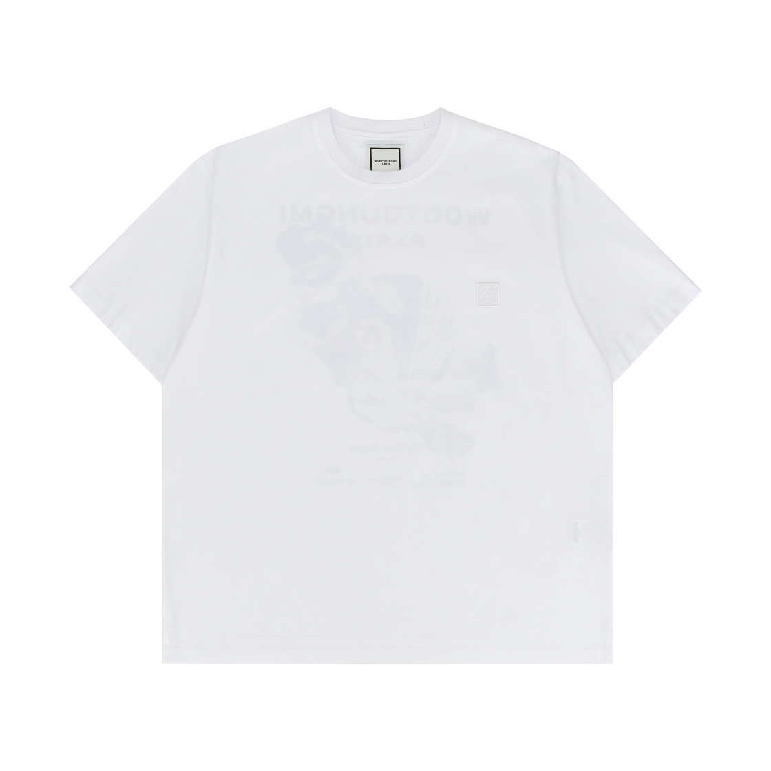 우영미 3D 코랄 백로고 티셔츠 화이트 - 25SS(Wooyoungmi 3D Coral Back Logo T-Shirt White - 25SS) - 2