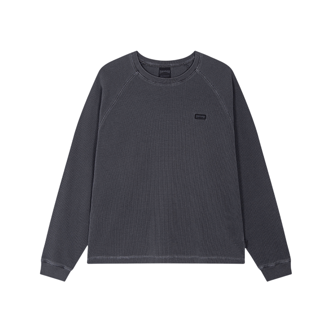 트레셔 피그먼트 와플 롱슬리브 차콜(Thrasher Pigment Waffle long Sleeve Charcoal)