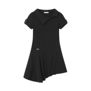 Miseki Seoul Slash Button Flare One Piece Black