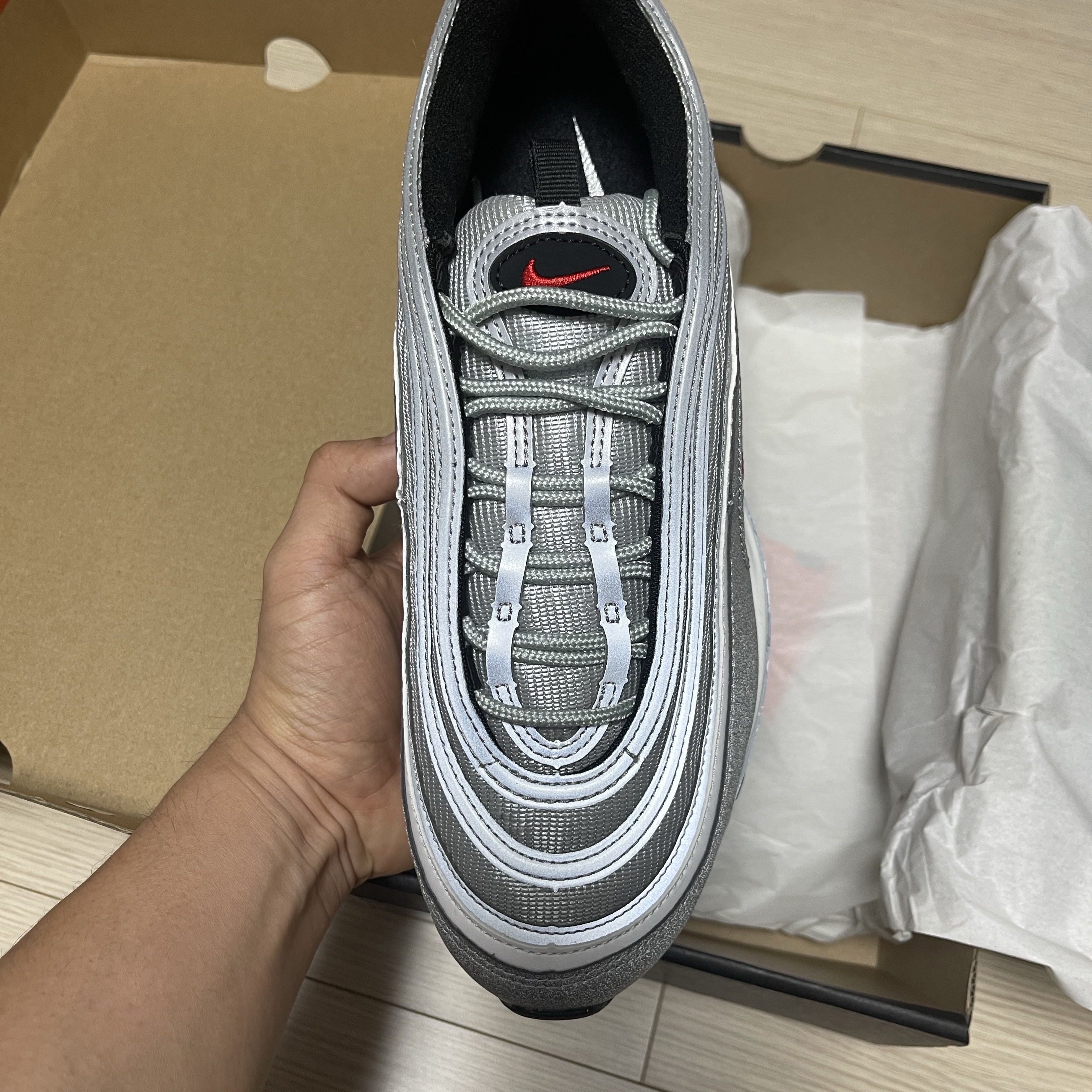 Nike Air Max 97 OG Silver Bullet 2022 착용 스타일 - 1