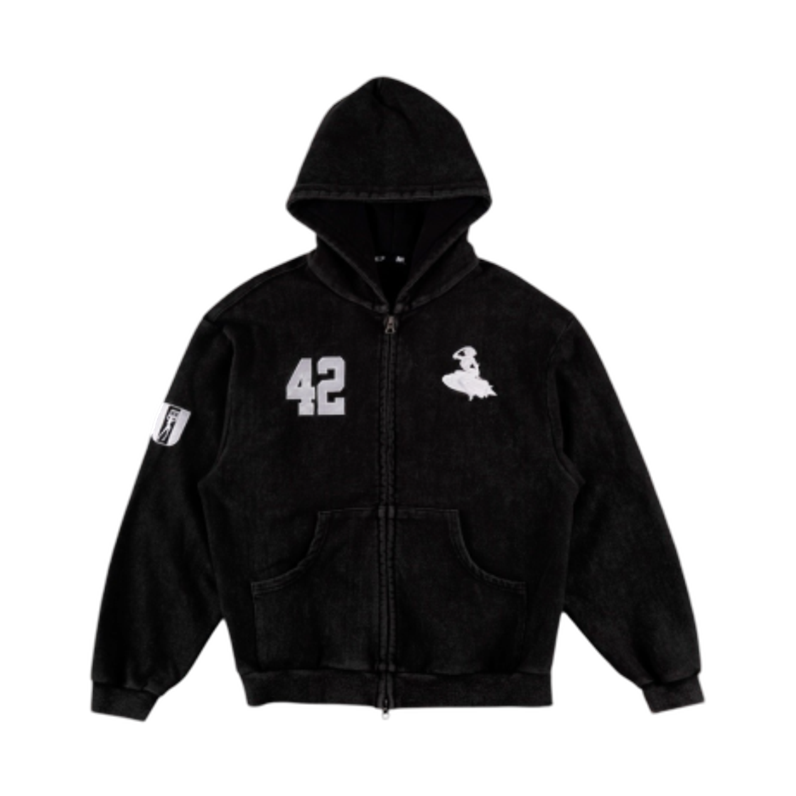 (W) 이알티알 코스믹 후드 집업 블랙((W) ERTR Cosmic Hoodie Zip Up Black)