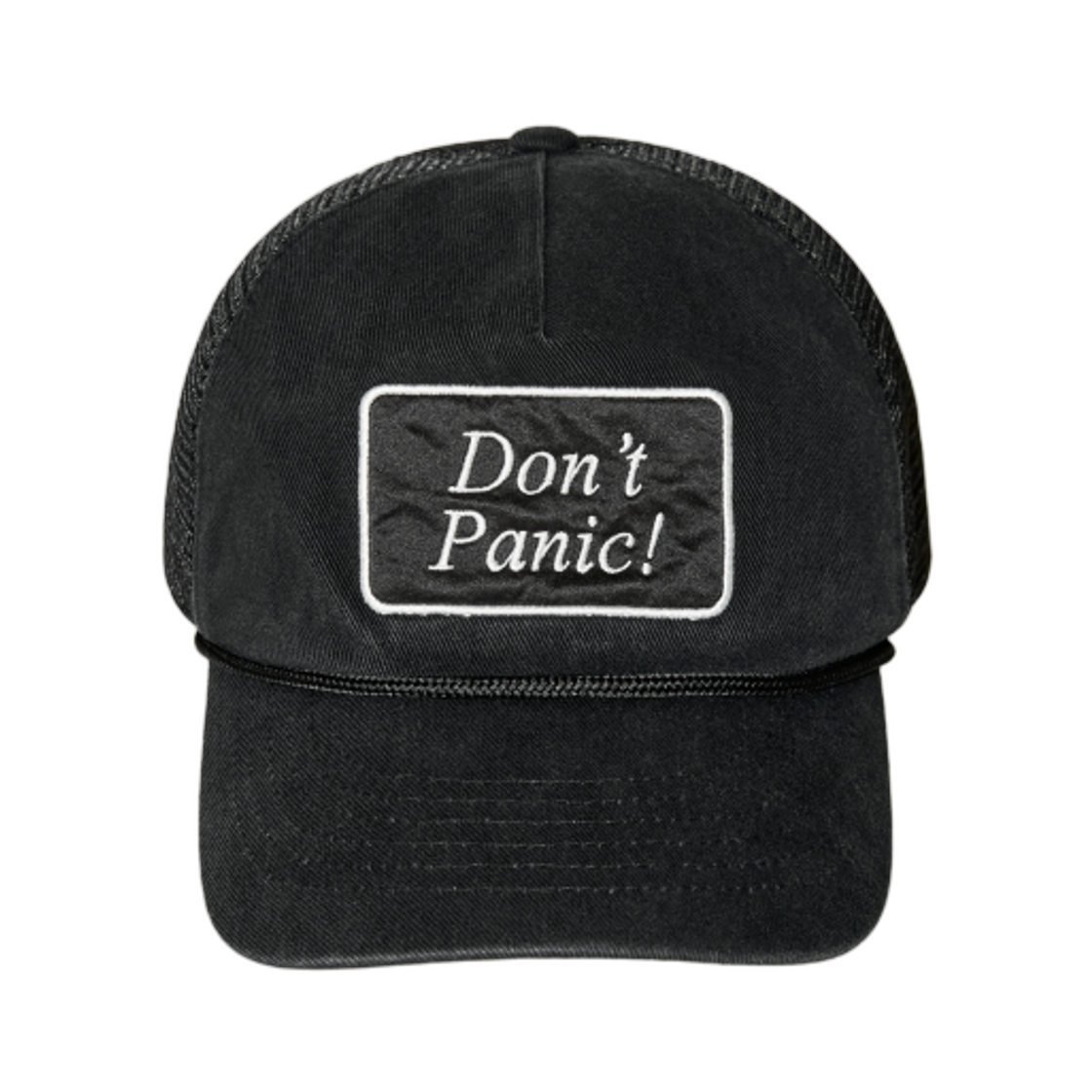 이알티알 돈 패닉 트러커 캡 블랙(ERTR Dont Panic Trucker Cap Black) - 1