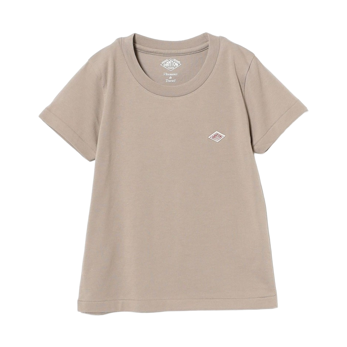 (키즈) 단톤 플레인 티셔츠 다크 베이지((Kids) Danton Plain T-Shirt Dark Beige)
