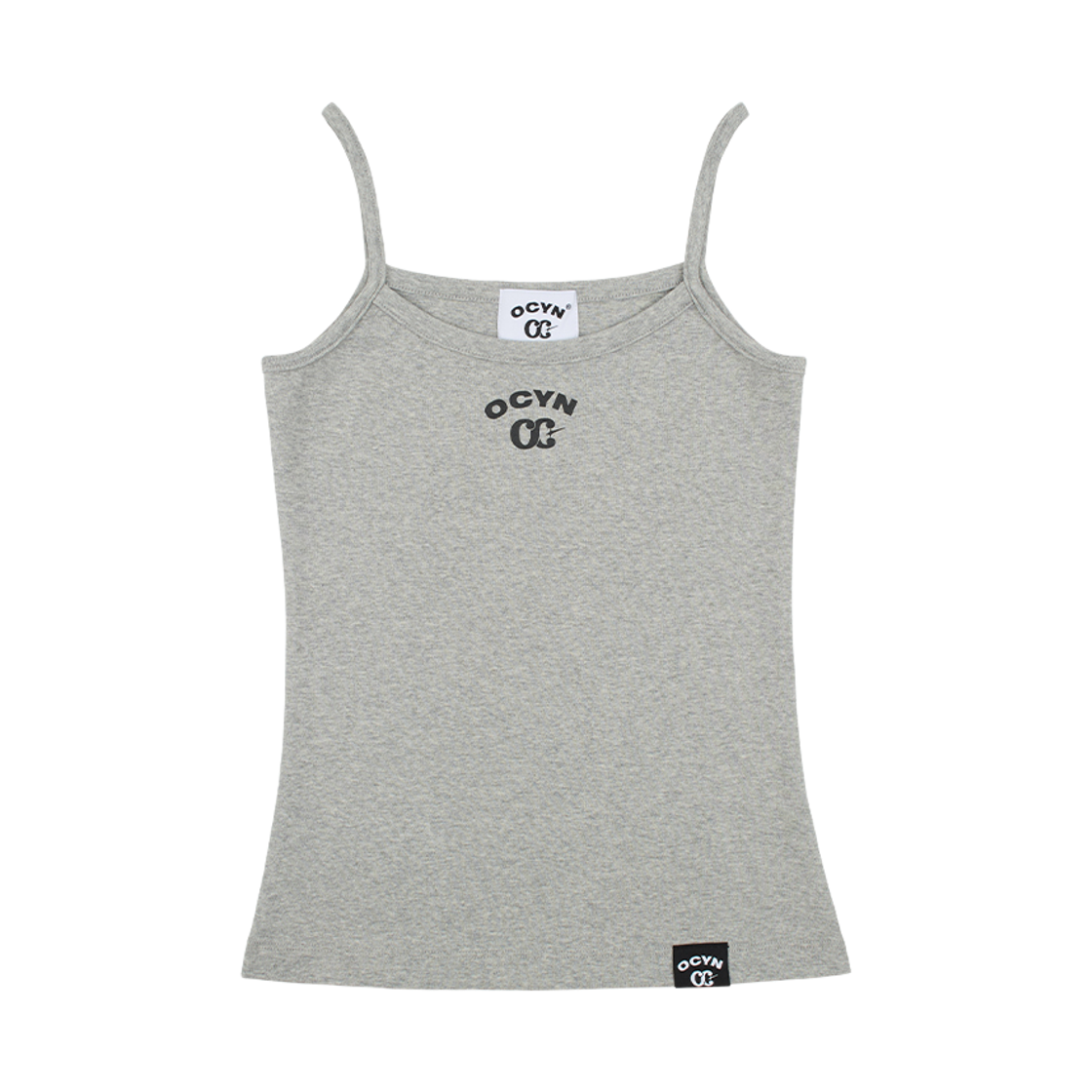오브콜스와이낫 베이직 로고 슬리브리스 멜란지 그레이(ofcoursewhynot Basic Logo Sleeveless Melange Grey)