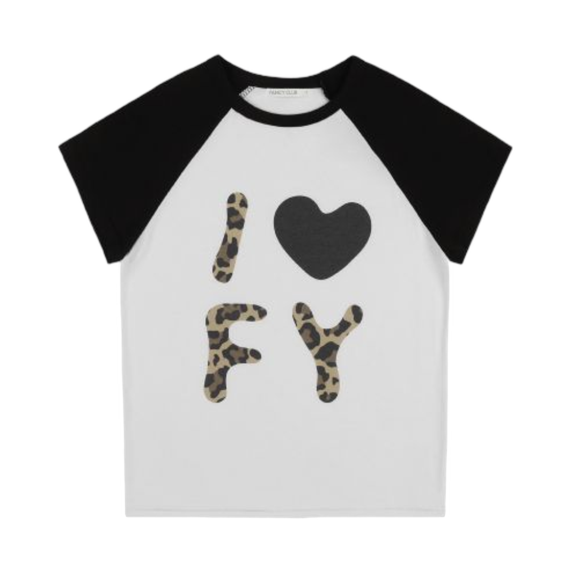(W) 팬시 클럽 아이 러브 FY 티셔츠 화이트((W) Fancy Club I Love FY T-Shirt White) - 1