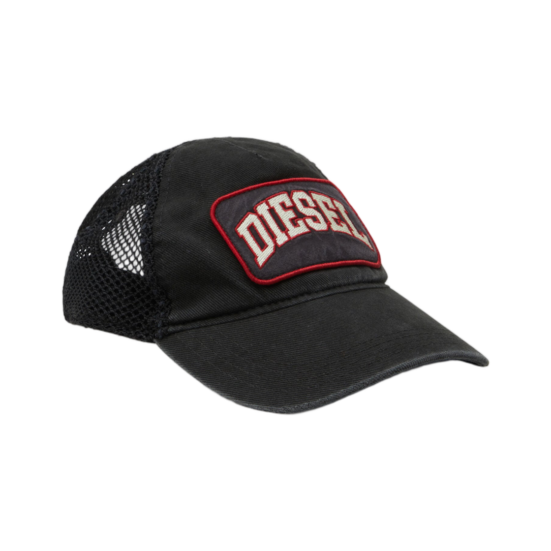 A194580DCCV-9XX Diesel Baseball Cap with Fishnet Mesh Black