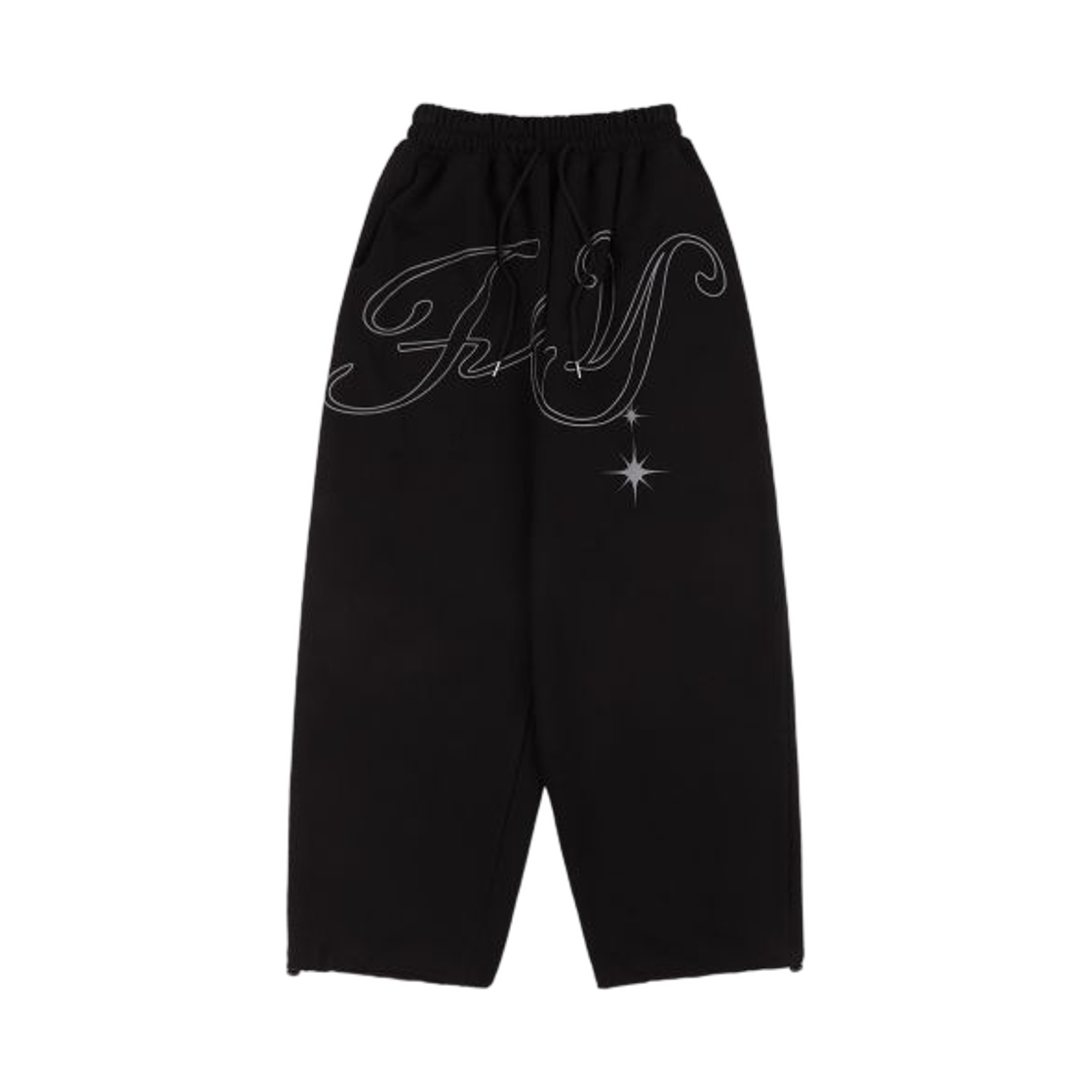 (W) 팬시 클럽 엔젤 빈티지 스웨트팬츠 블랙((W) Fancy Club Angel Vintage Sweatpants Black)
