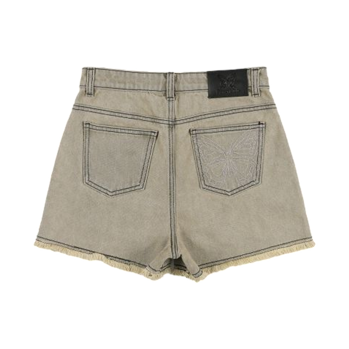 (W) 팬시 클럽 빈티지 데님 숏팬츠 샌드 브라운((W) Fancy Club Vintage Denim Short Pants Sand Brown) - 2