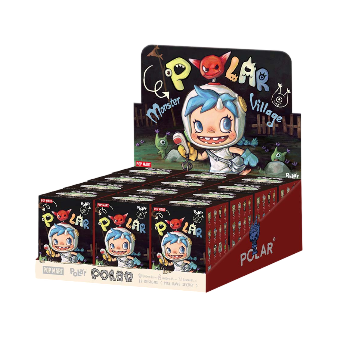 - Pop Mart Polar Season 3 Polar In Monster Viiage Series Figures Sealed Case (12 Blind Boxes)