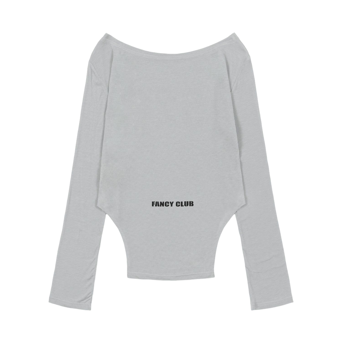 (W) 팬시 클럽 520 보트넥 쉬어 롱슬리브 그레이((W) Fancy Club 520 Boat Neck Sheer Long Sleeve Gray) - 2