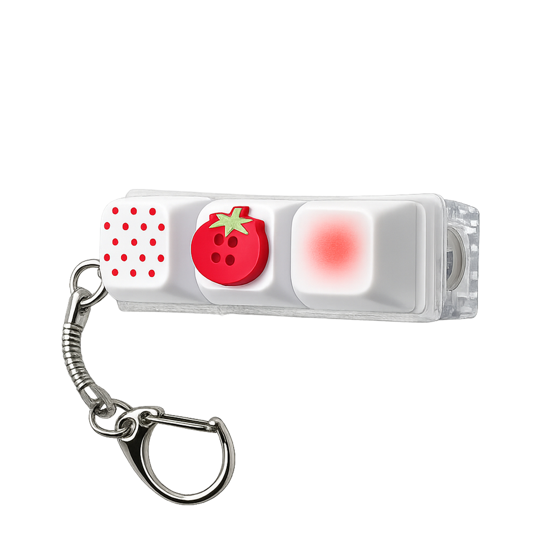 나인틴프라이데이 토마토 단추 키캡 키링 (3구)(NINETEENFRIDAY Tomato Button Keycap Charm (3 Button)) - 3