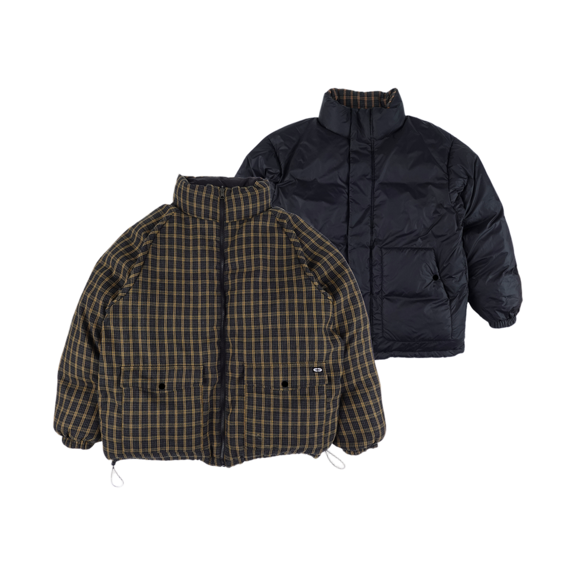 이알티알 리버시블 체크 패딩 자켓 블랙(ERTR Reversible Check Padded Jacket Black) - 3