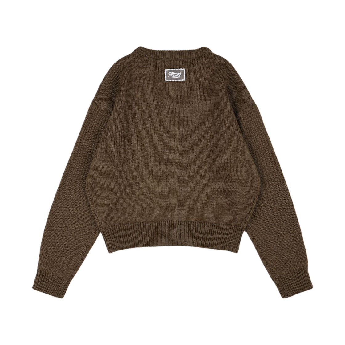 (W) 팬시 클럽 스웨일리 니트 가디건 브라운((W) Fancy Club Swally Knit Cardigan Brown) - 2