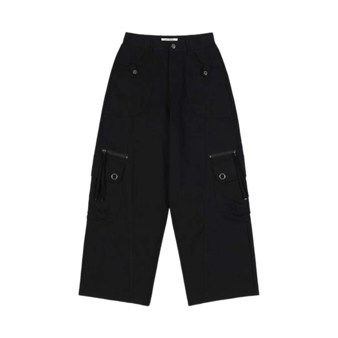 (W) 팬시 클럽 크로스 포켓 카고 팬츠 블랙((W) Fancy Club Cross Pocket Cargo Pants Black)