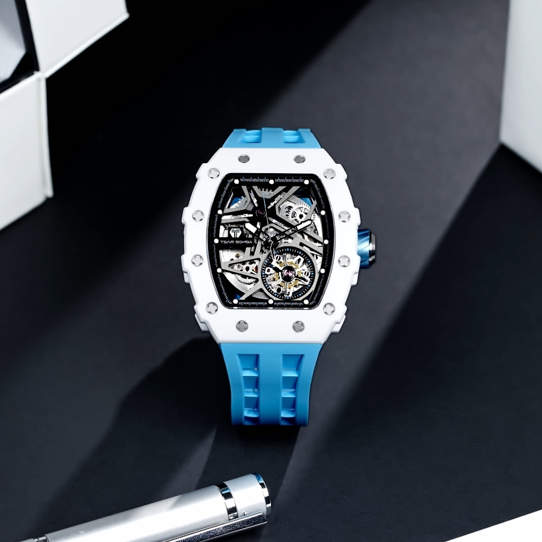 Tsar Bomba Elemental Ceramic Automatic TB8209C-04 Blue White 착용 스타일 - 5