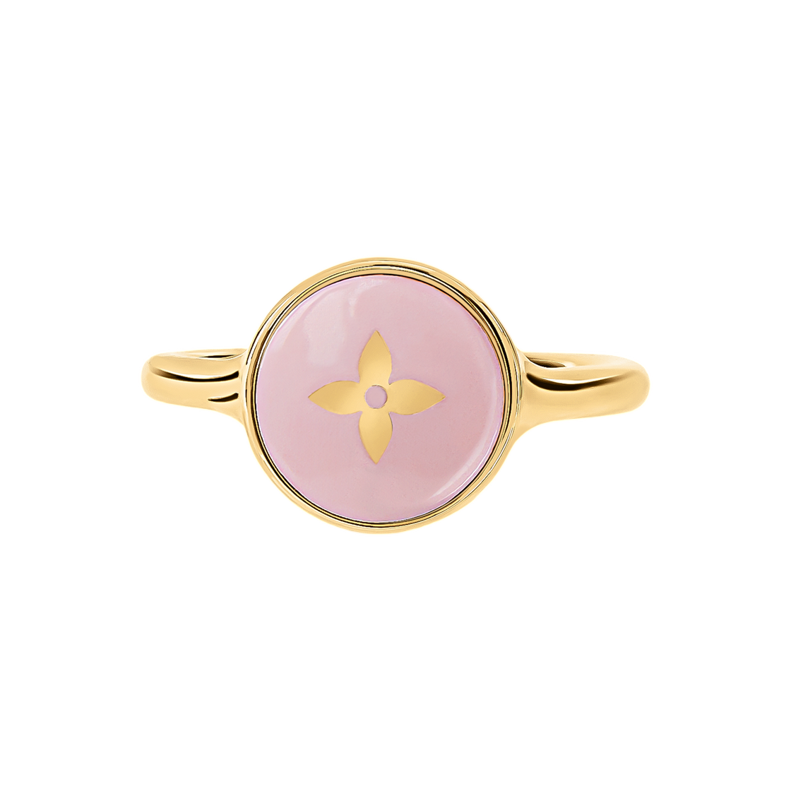 MA002M (W) Louis Vuitton LV Pearly Confetti Ring Gold Pink