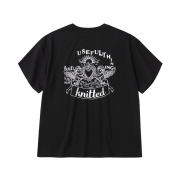 Knitted Heavenly Burning Heart T-Shirts Black