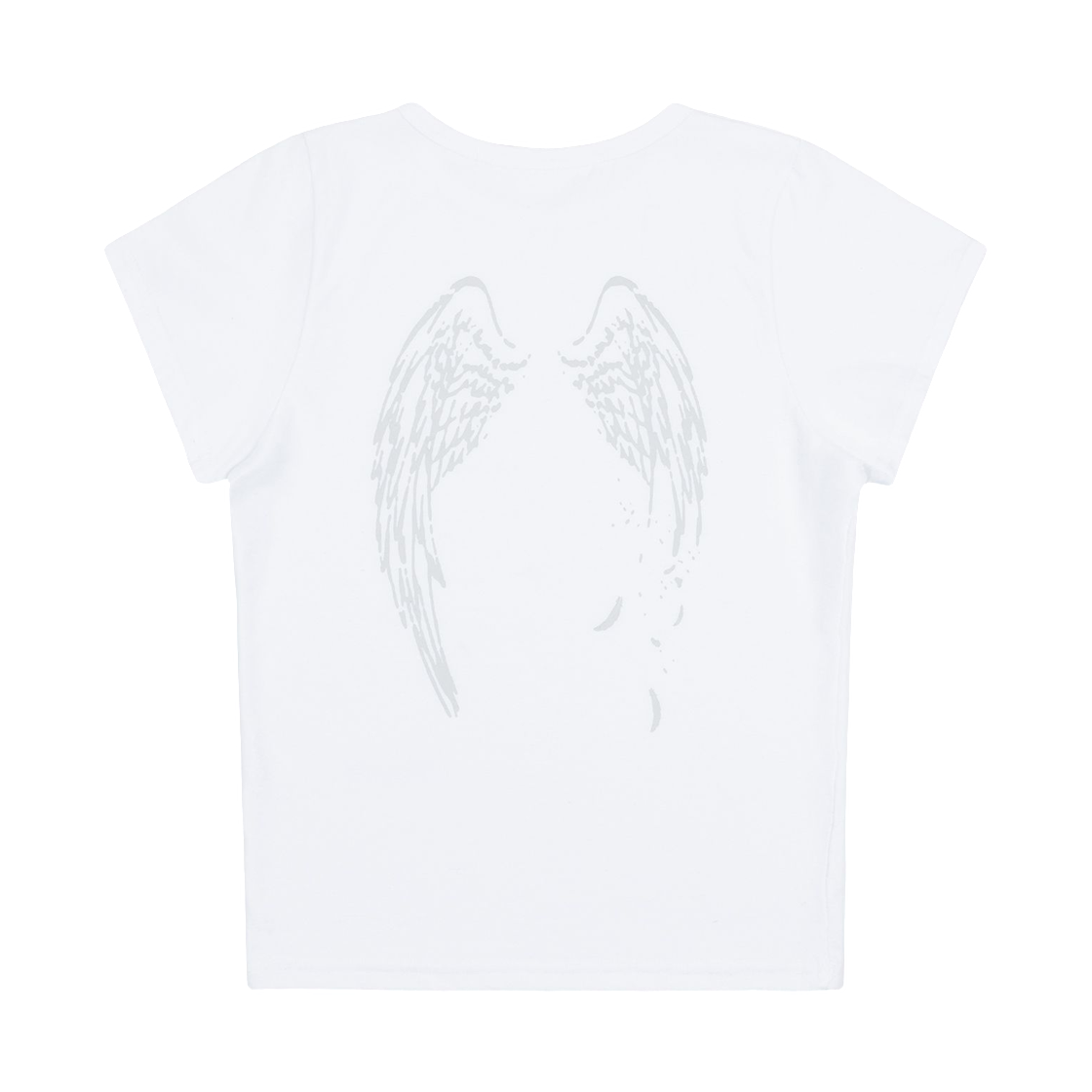 (W) 팬시 클럽 리버스 오브 헤븐 크롭 티셔츠 그레이((W) Fancy Club Reverse of Heaven Crop T-Shirt Gray) - 2