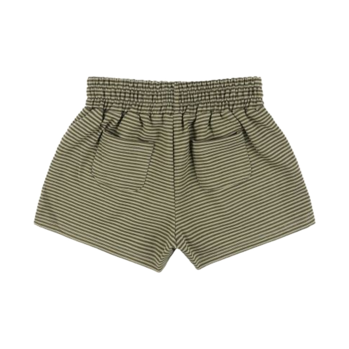 (W) 팬시 클럽 FY 스트라이프 마이크로 숏팬츠 카키((W) Fancy Club FY Striped Micro Short Pants Khaki) - 2